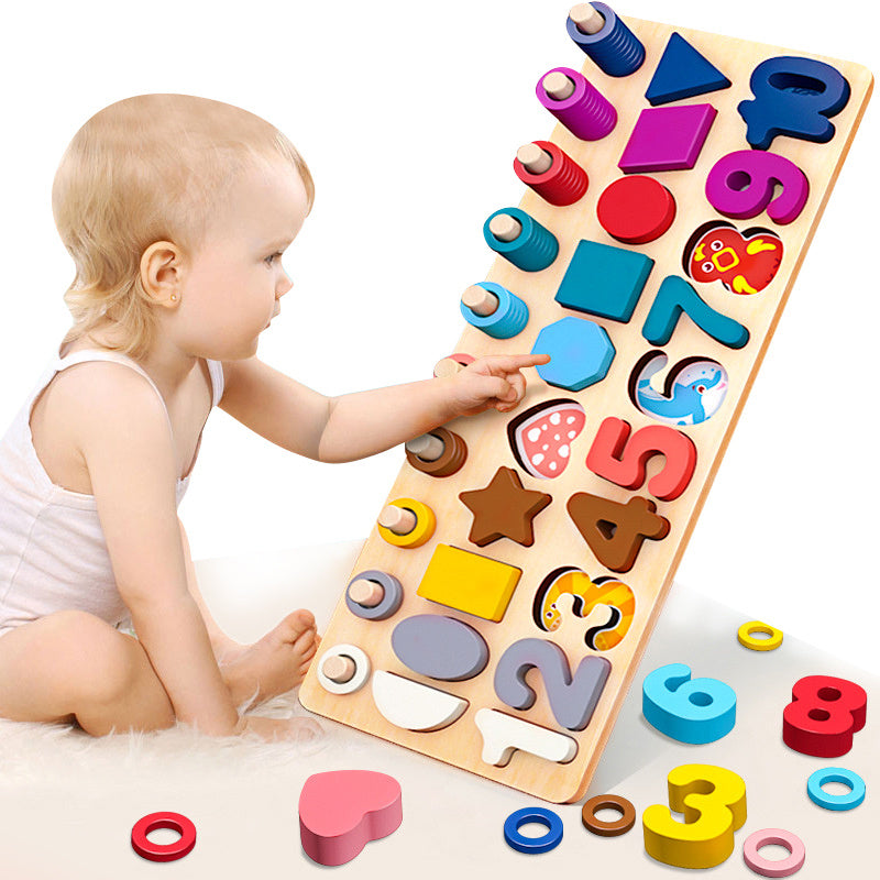 3 years - Number puzzle logarithmic board building blocks