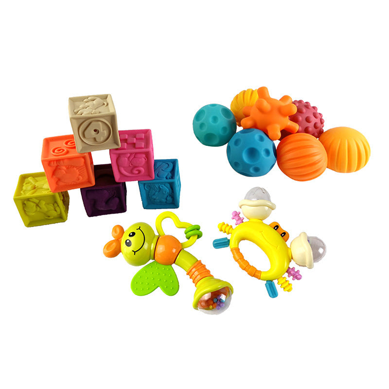 Baby soft embossed building blocks