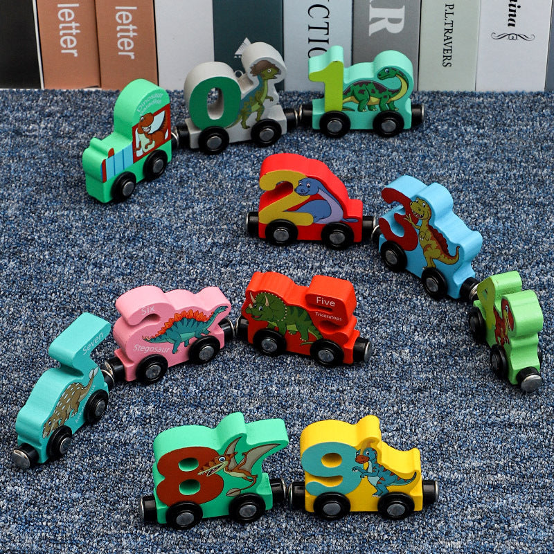 4–6 years - Puzzle Assembling Building Blocks Dinosaur Train Magnetic Digital Toys