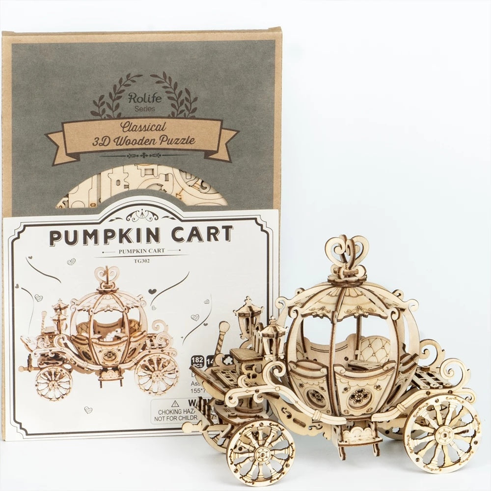 Pumpkin Cart Model 3D Wooden Puzzle