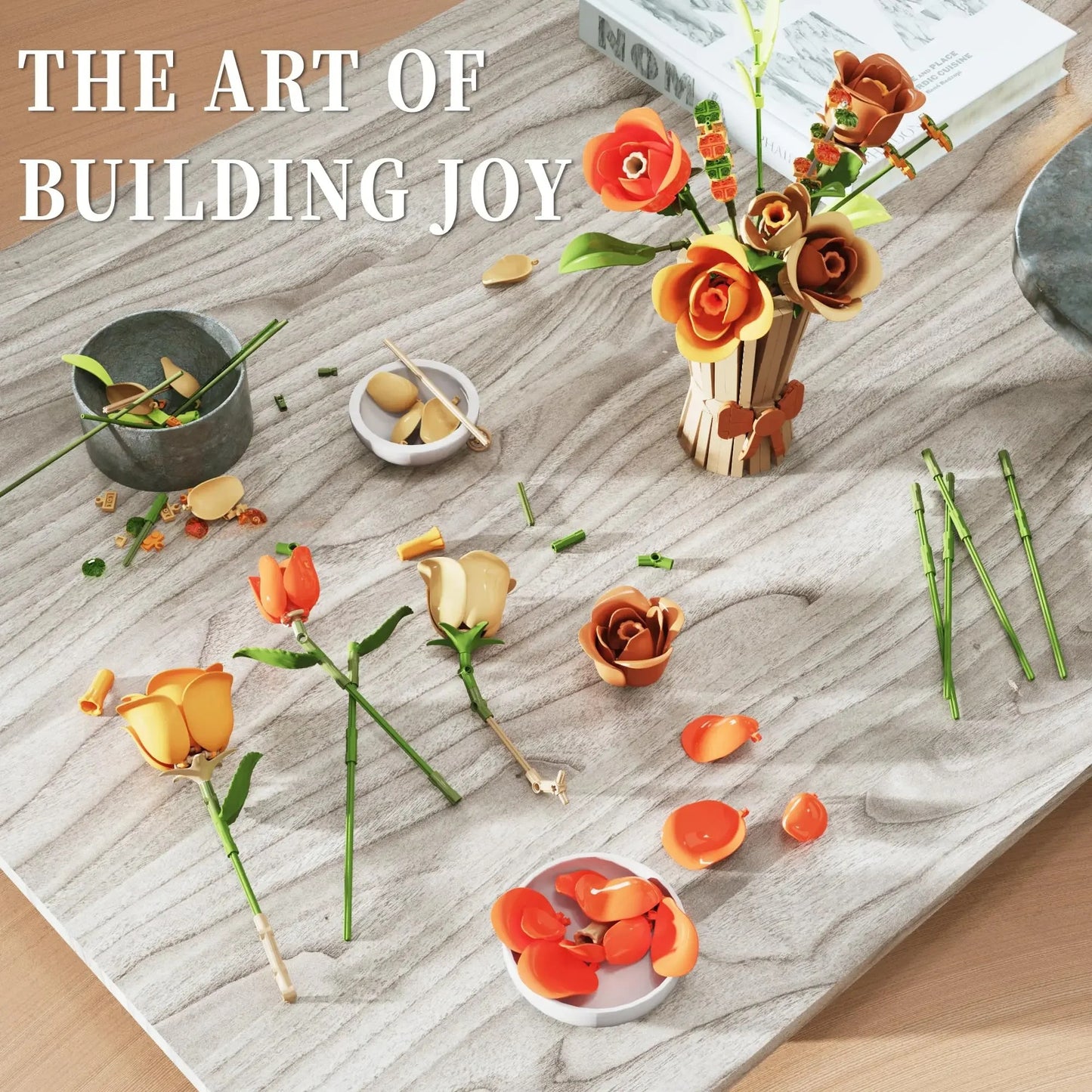 Flower Pot Building Blocks Flower Assembly Toys