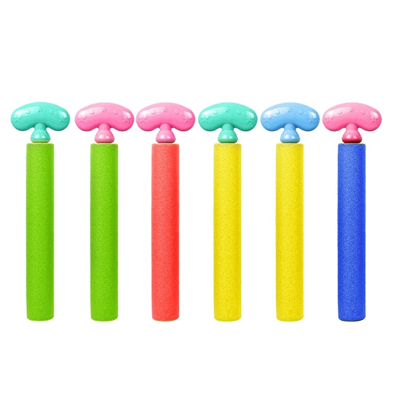 Foam Water Blasters 6-Pack - Summer Beach Toys for Kids