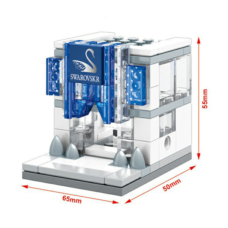 children's city mini street view building blocks puzzle assembly toys