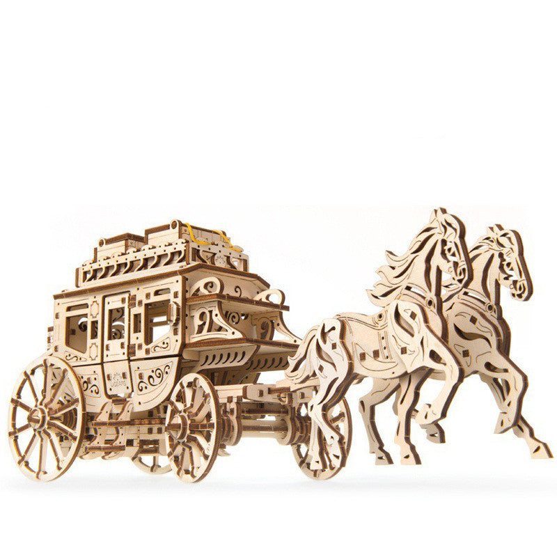 Rustic Carriage Adventure – 3D Wooden Puzzle