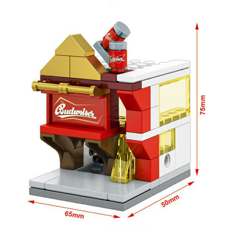 children's city mini street view building blocks puzzle assembly toys