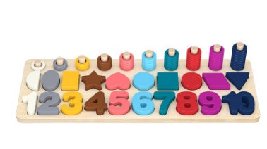 3 years - Number puzzle logarithmic board building blocks