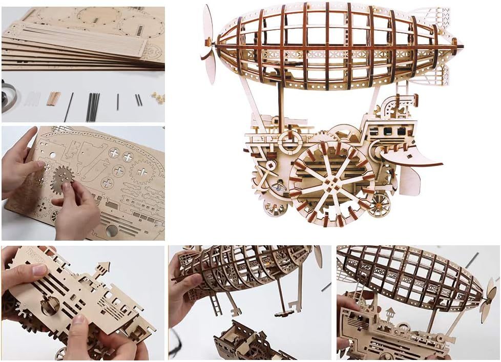 3D Wooden Air Vehicle Jigsaw Puzzle Model Kit
