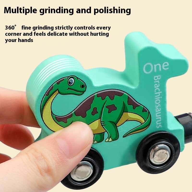 4–6 years - Puzzle Assembling Building Blocks Dinosaur Train Magnetic Digital Toys