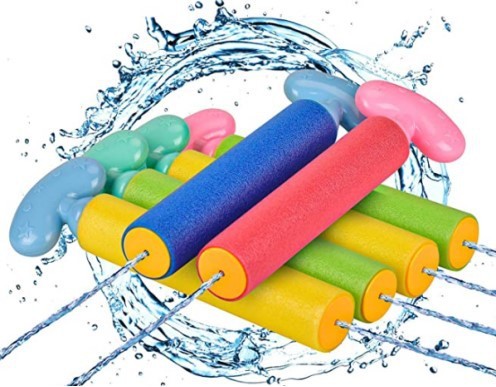 Foam Water Blasters 6-Pack - Summer Beach Toys for Kids