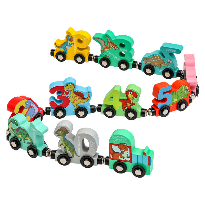 4–6 years - Puzzle Assembling Building Blocks Dinosaur Train Magnetic Digital Toys