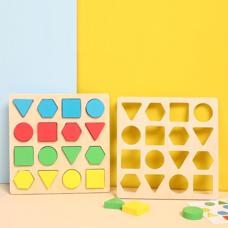 Wooden Double-player Building Blocks Parent-child Interactive Children's Educational Toy