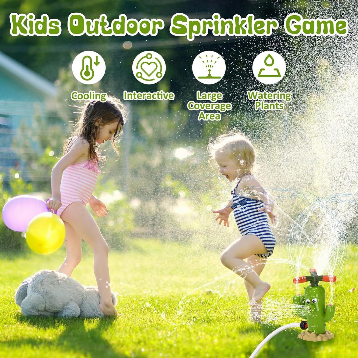 Outdoor Water Spray Cactus Water Toys