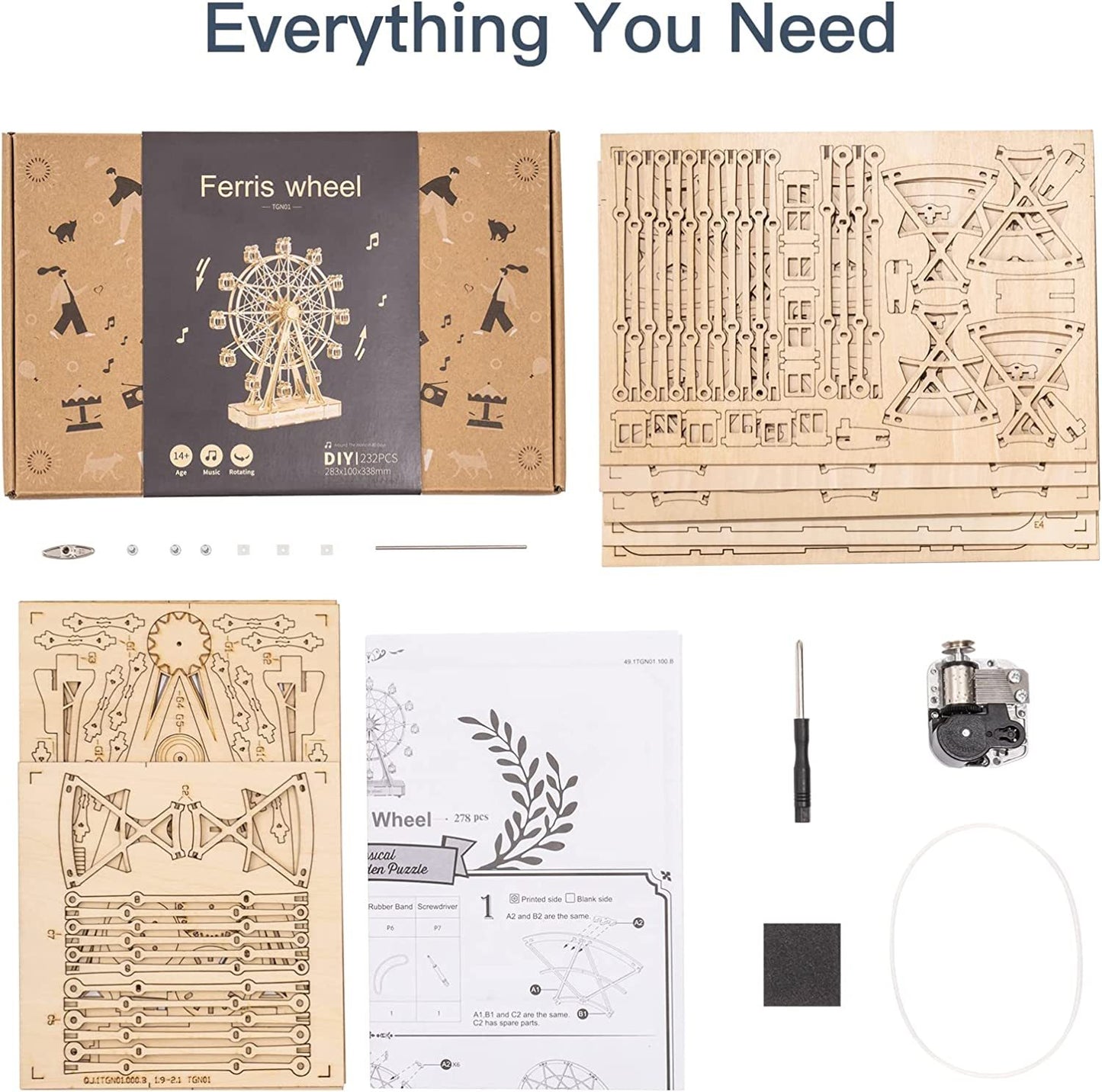 Ferris Wheel Music Box – Buildable Puzzle Kit