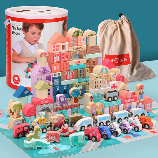 Children's Toys Wooden Building Blocks