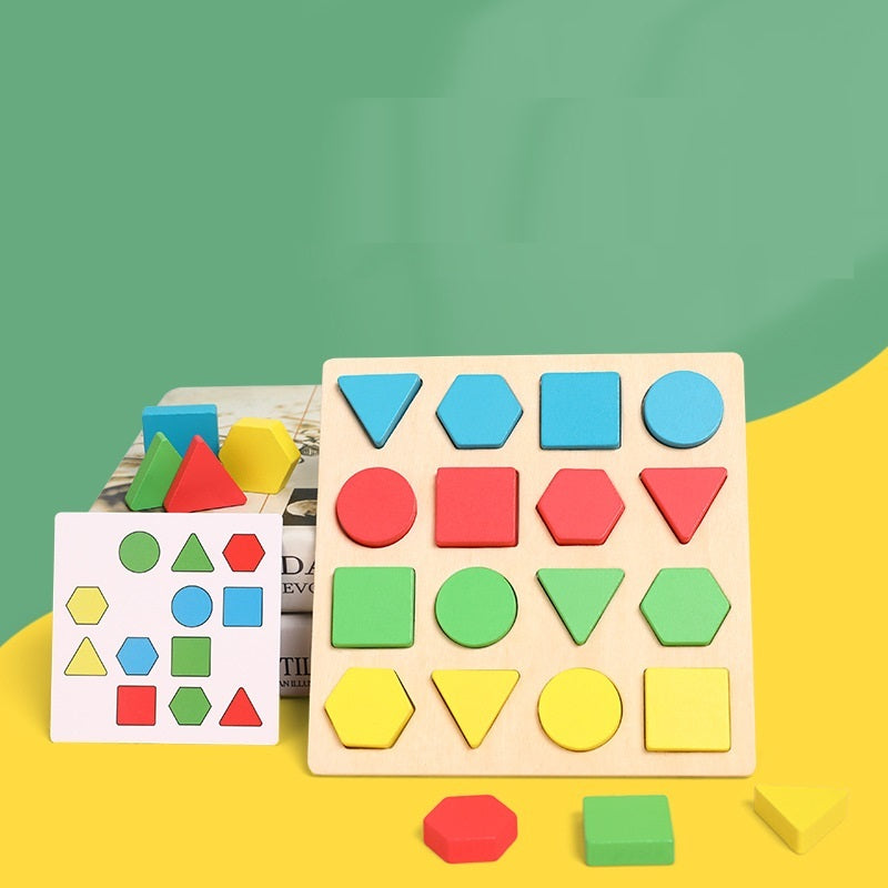 Wooden Double-player Building Blocks Parent-child Interactive Children's Educational Toy