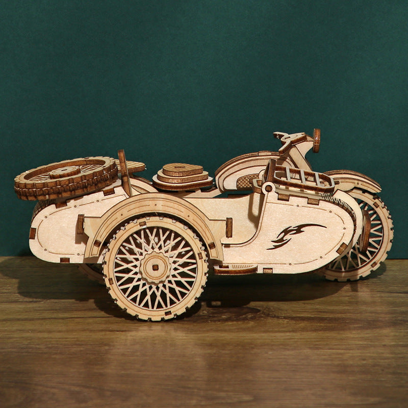 Motorbike with side car 3d puzzle 